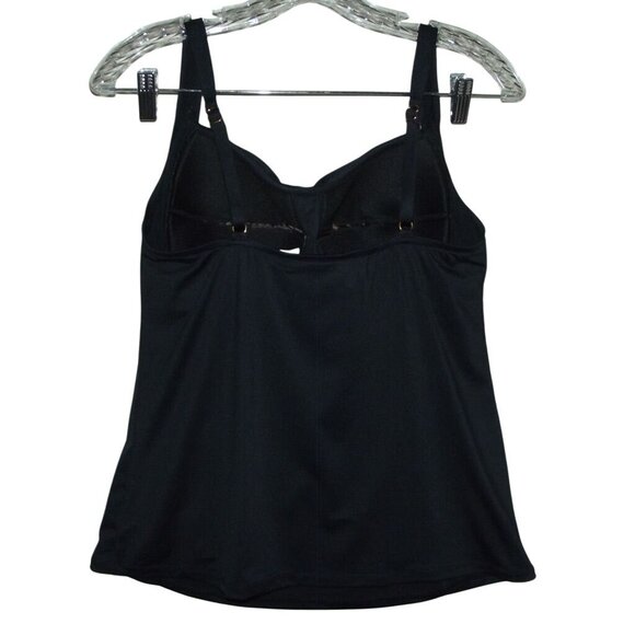 Soft Surroundings Tankini Swimsuit Womens Medium Black Built In Bra top&bottoms - Picture 9 of 12